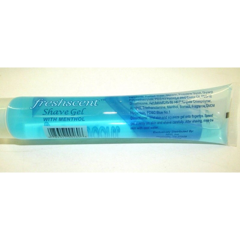 FRESHSCENT Shave Gel with Menthol 10 Tubes / 3 oz