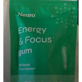Unbranded Neurological Gum Energy Caffeine 90 Pieces Regular Strength L-theanine Spearmint