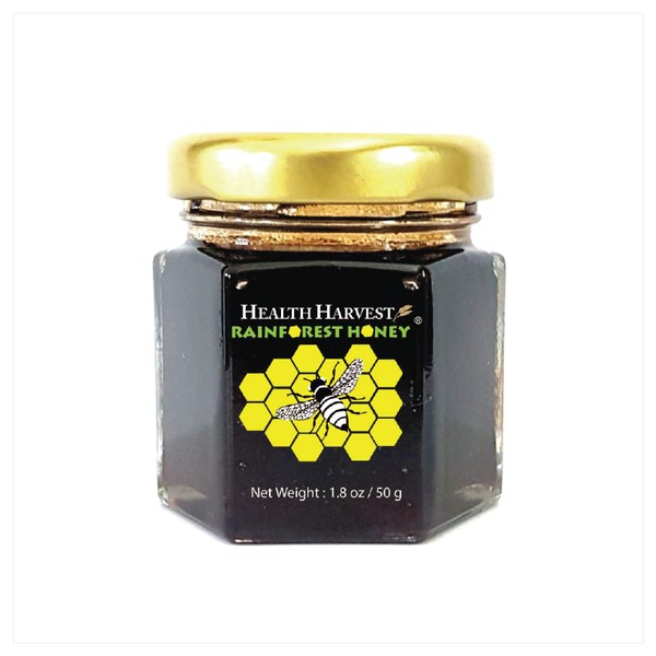 Tualang Black Honey Tasting Jar 1.8oz, Wild-ripening on 250ft Treetop, Raw, Unpasteurised, Unfiltered