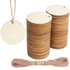 DLUSZERT 120 x 5CM Unfinished Round Wooden Discs with Holes