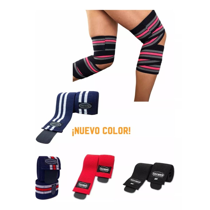 Techno Cinturón + Vendas Para Rodillas + Guantes Pack Premium