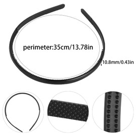 XoeLLe 5 Stück Haarreif Schwarz, Haarreif Breit, Haarreifen Damen, Haarband MäDchen, Rutschfestes Plastik Rutschfest Mit Zacken Elegant Einfacher Stirnbänder für Frisuren Dekorativ (Breite 1,2cm)