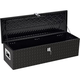 HarmoHaby Heavy Duty Aluminum Tool Box (39"x 13"x 10"-Black)