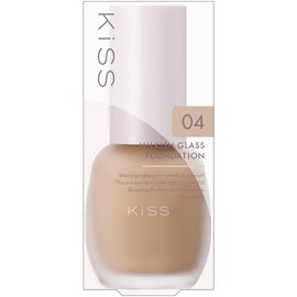 KiSS Milkish Glass Funde 04 Ochre, 1.1 oz (30 g), Color Unevenness, Pore Cover, SPF34, PA++, Serum Formulation