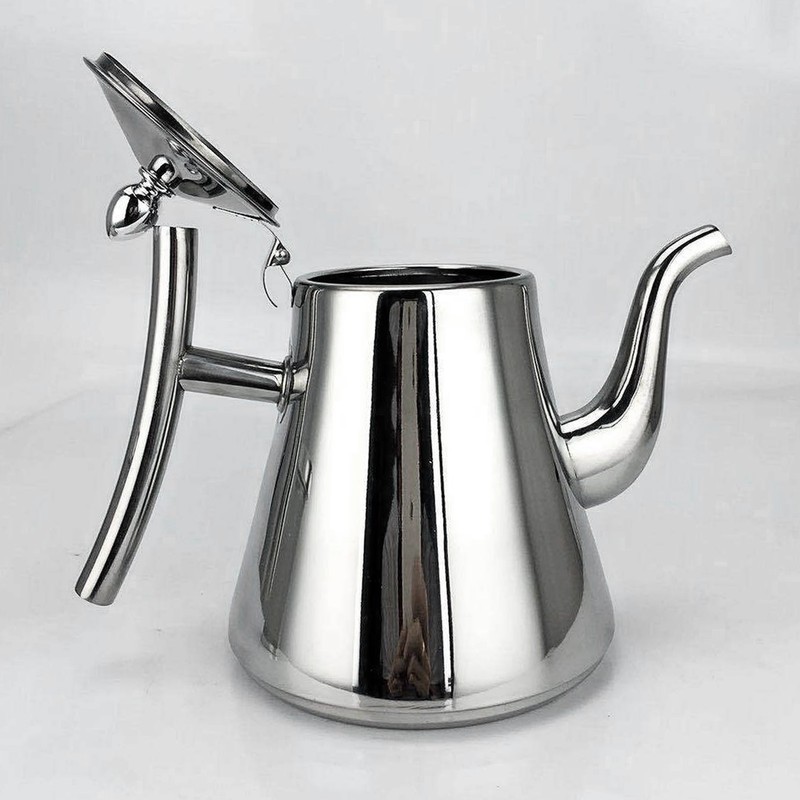 Teapot with Filter 201 Stainless Steel Thickened Gooseneck Pour Over