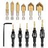 Leogony 12PCS Countersink Drill Bit Set, Quick Counter Sink Drill