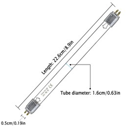 Coospider Ozone Free 6W UV Bulb, Replacement T5 Bulbs, 2 - Pack, 110V