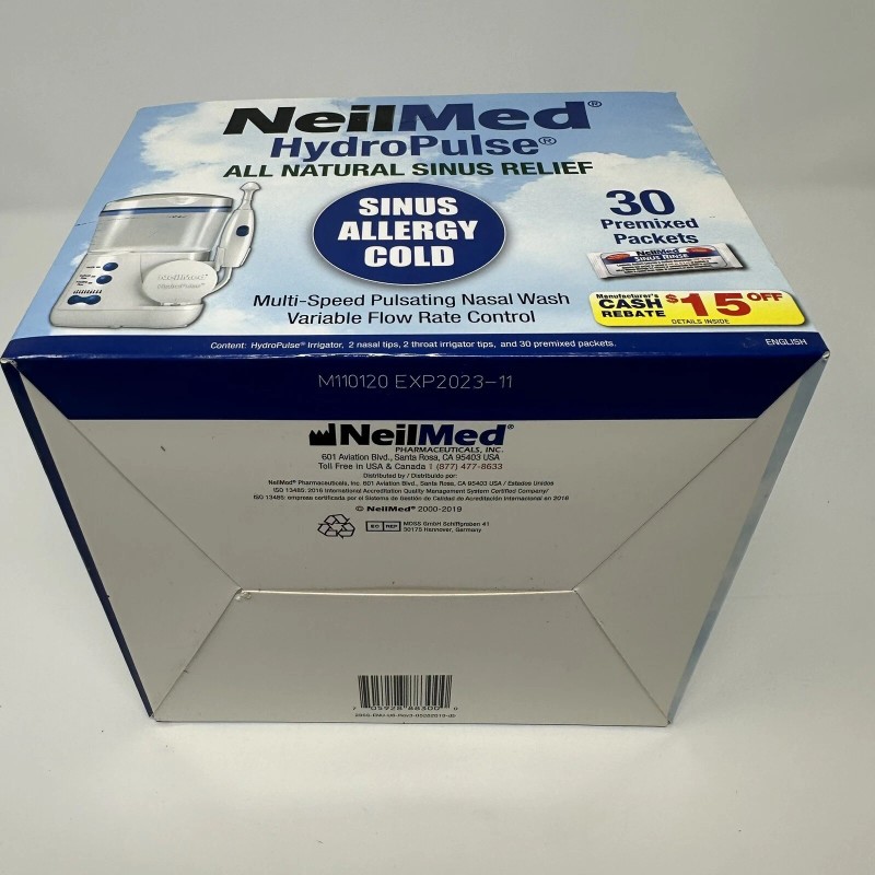 NeilMed HydroPulse All Natural Sinus Relief with 30 Pre-Mixed Packets