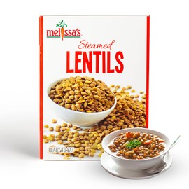 Melissa's Steamed Lentils, Pre-Cooked and Ready to Eat Lentils, Non-GMO and Shelf Stable, (3 Pack)