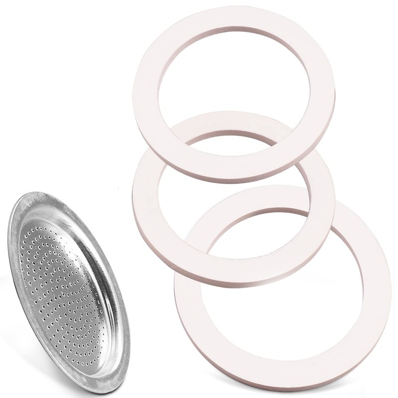 VIOKS 3x Sealing Ring Espresso Maker + Espresso Strainer Insert