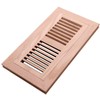 Oak Floor Register for 4x10 Inch Duct Holes - Flush