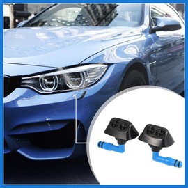 VekAuto Front Left Right Headlight Washer Nozzle Sprayer Jet Fit for Saab 9-3 - Pack of 2 Black Auto Accessories