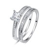 Bonlavie Wedding Bands Engagement Rings Set Princess Cut 1.35ct White