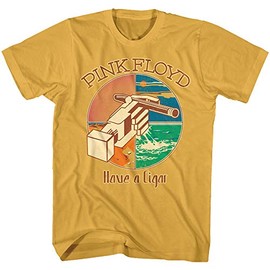 American Classics Pink Floyd English Rock Band Have a Cigar Image Adult Short Sleeve Graphic Tee Orange, Large