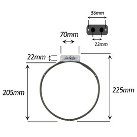 SPARES2GO 2 Turn Heating Element for Leisure Fan Oven (1800w)