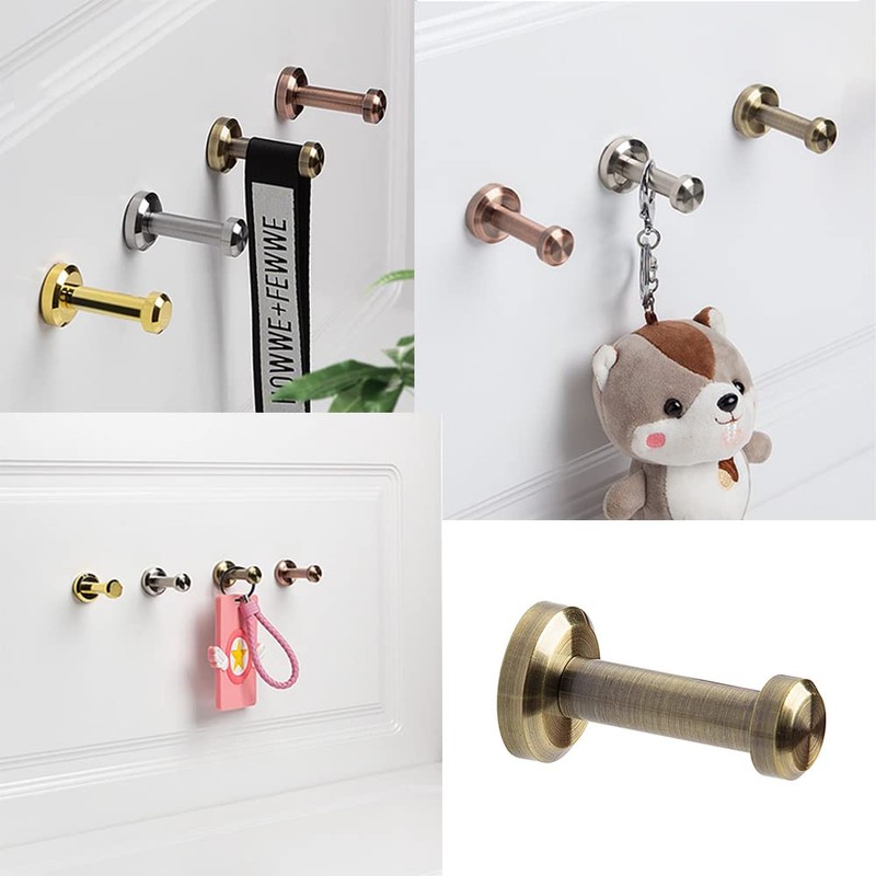 Mgoodoo 2pcs Wall-Mount Robe Coat Hook,Towel Hook,Heavy Duty Clothes Hanger