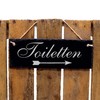 Toiletten Sign with Arrow Left or Right - Slate Engraved