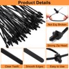 S SYDIEN Push Mount Zip Ties 50Pcs, Heavy Duty Black