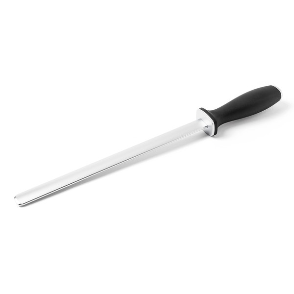Heiso Diamond Sharpening Steel Length 25 cm, Fine Regrinding of Kitchen Knives of Any Kind, Made in Germany, Black