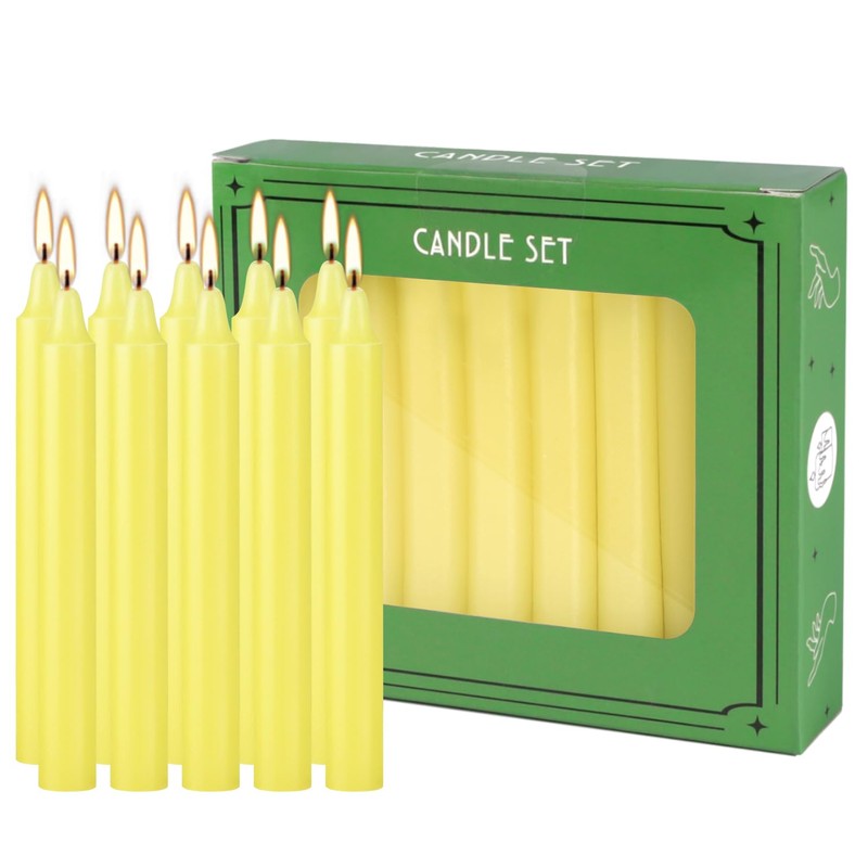 20pcs 4-inch Taper Candles Smokeless Long Burning Candles for Daily,