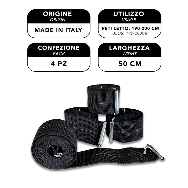 IPEA Elastic Straps for Bed Frames from 190 to 200