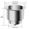 Amarine Made 4pcs Stainless Steel Cup Drink Holder with Drain