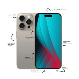 Full Color Premium Display Model Phone 16 | Compatible with Phone Cases (Max Pro, Natural Titanium)