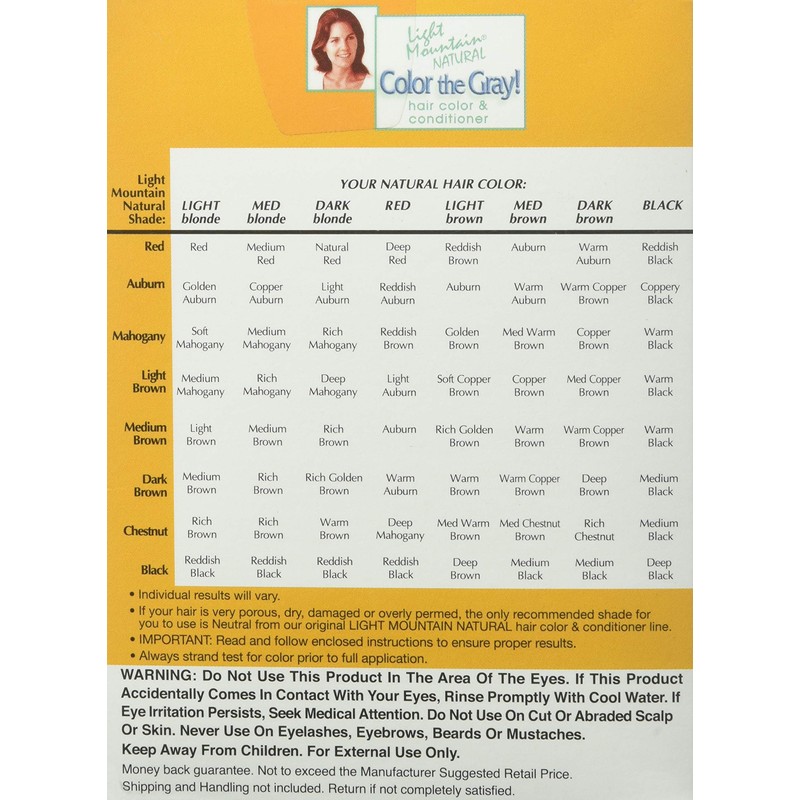 LIGHT MOUNTAIN Organic Henna Grey Red, 7 OZ