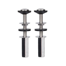 CENPEK 2 Pack Toilet Tank to Bowl Bolt Kit, Heavy Duty Toilet Bolts Rustproof Bolt Nut Washer with Long Nuts Double Rubber Washers for Toilet Tank Bolts and Seat Screws