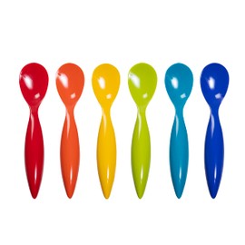 Bzyoo ColorPop Melamine Spoon Set – 6 Vibrant Colors, 100% Food-Safe, Dishwasher Safe, BPA-Free, Minimal Design – Perfect for Desserts, Meals, and Party Gatherings