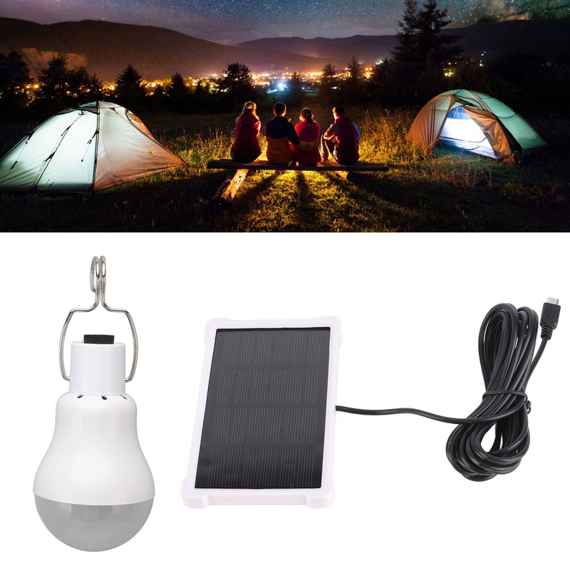 Portable Solar LED Light Bulb Rechargeable Solar Light Bulb for