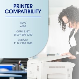 Printer Ink 63 63XL Ink Cartridges Black Color Combo Pack Compatible for HP Ink 63 63XL HP63 Ink Cartridges for HP Printers for OfficeJet 3830 4650 4655 5255 5258 5200 Envy 4520 4512 DeskJet 2130 3630