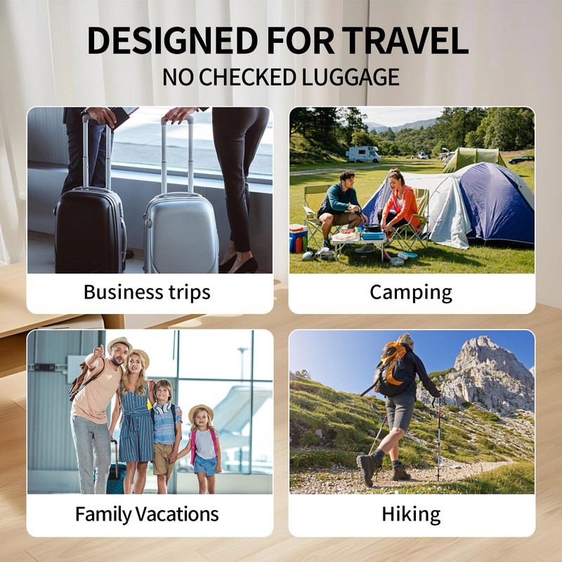 Vacuum Bags for Travel Luggage with Wireless Pump, Compression Bags