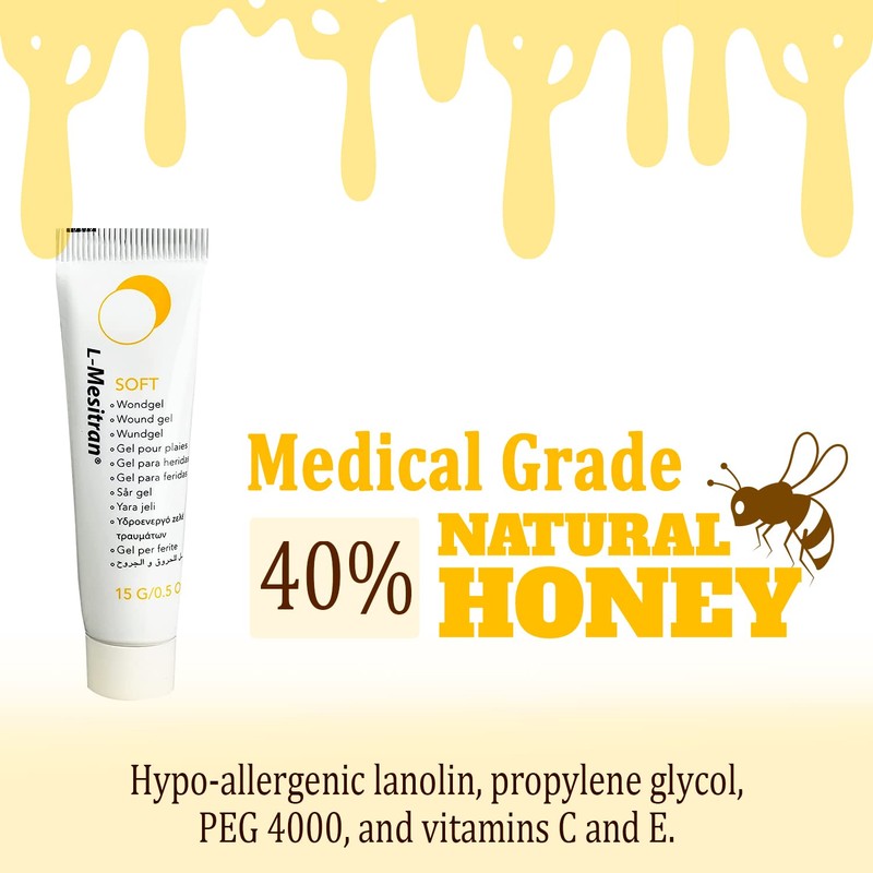 Soft Honey Wound Gel by L-Mesitran Hypoallergenic Medical Grade Ointment