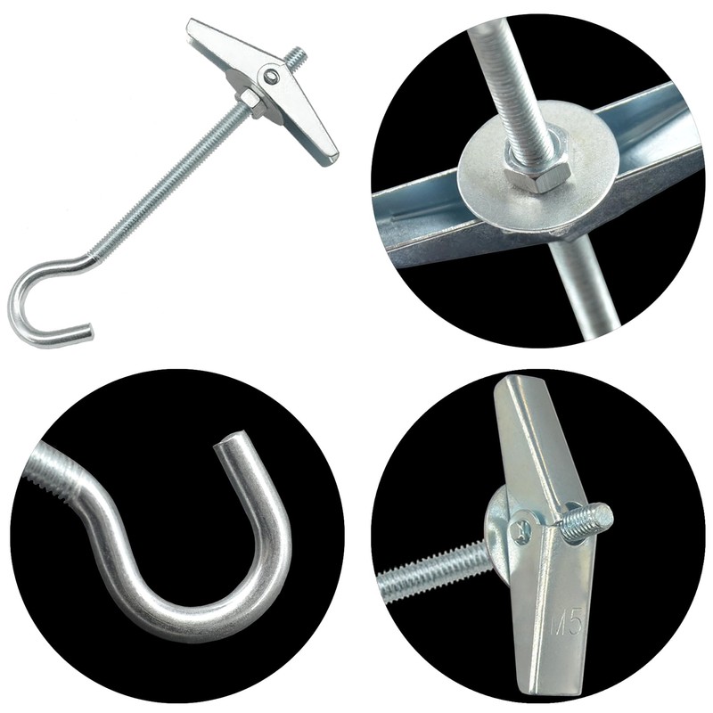DDHOMIN 8 PCS Plasterboard Ceiling Hooks for Drywall Cavity Hollow