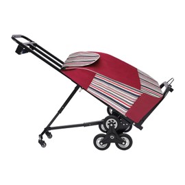 Stair Climbing Hand Truck, 460 lbs Load Capacity, Foldable Cart with Wheels for Stairs 6+2 Wheels Stair Climbing Cart Stair Climber Trolley Multipurpose Dolly for Warehouse Shopping