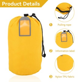 Climbing Rope Bag, Waterproof Rescue Arbor Rope Storage Backpack Climbing Equipment Storage Bag for Rock Climbing RopeOutdoor Arborist Gear Throw Line Storage Bag with Drawstrings (8L)