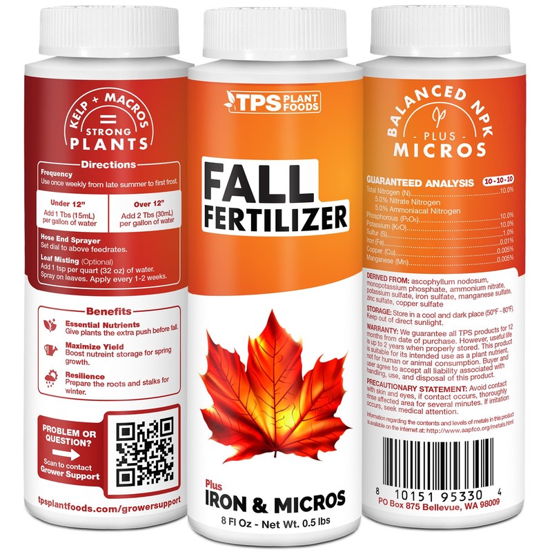 Fall Fertilizer, Complete Liquid Seasonal Plant Food, 1 Gallon (128