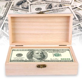 Wooden Lockable Currency Tray Box: Single Row Currency Tray with Lockable Cover, Money Organizer for Cash, Cash Organizer Money Storage Box for Collector Cash