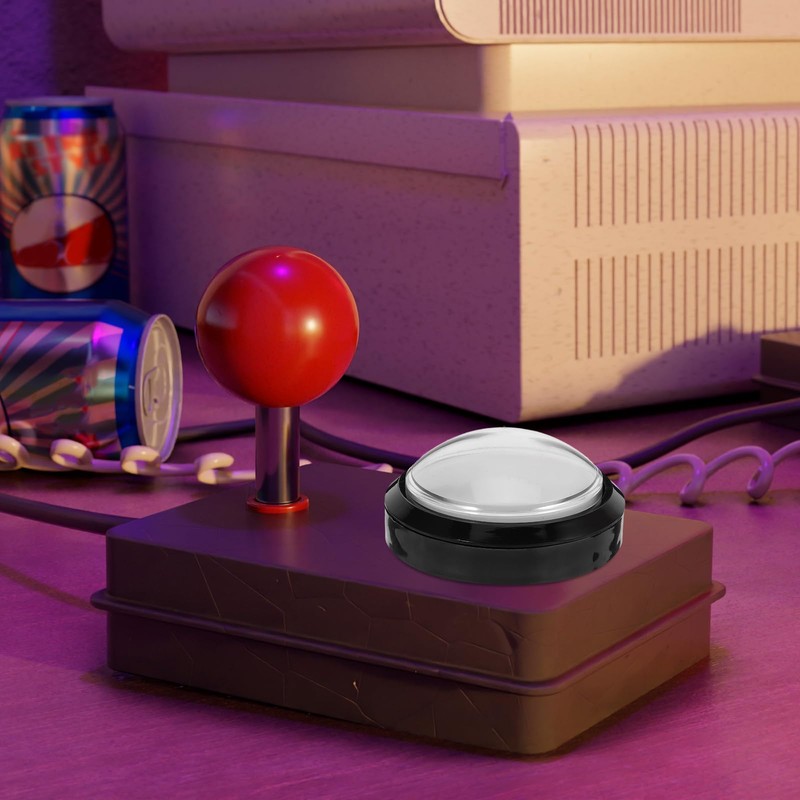 Vaguelly Large Arcade Game Button 3.94 Inch Self-Reset Push Button