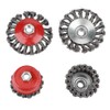 Wire Brush for Angle Grinder, 4Pcs Rotary Twist Knot Wire