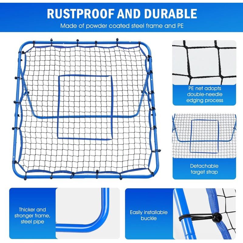Winthai 4x4FT Volleyball Rebounder Net, Soccer Rebounder Pitchback Net with