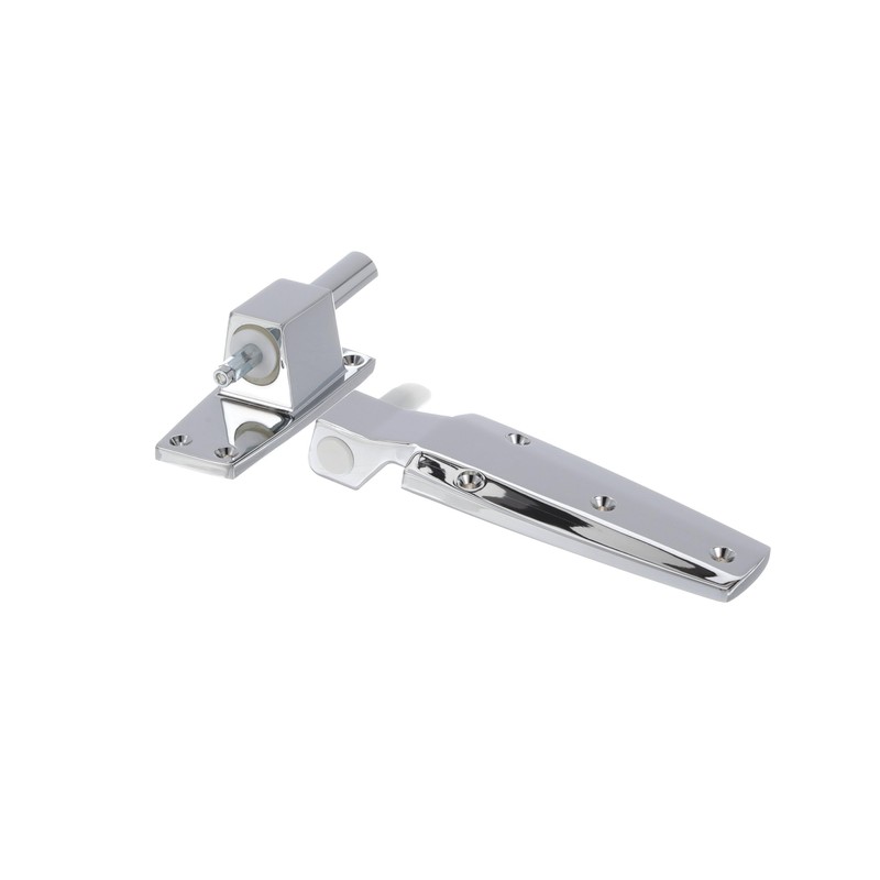 1-7/8" Offset Polished Chrome Cam-Rise Walk-in Door Hinge with Spring