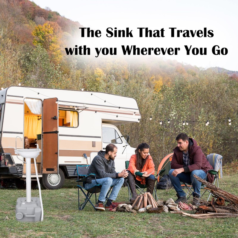 Portable Sink Outdoor Camping Sink Battery Operated Electric Hand Washing