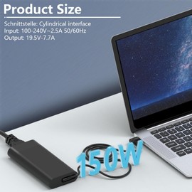 hafiuege 150 W Laptop Power Supply Charging Cable for HP Omen 15 17 HP Zbook 15 G3 G4 G5 G6 Pavilion Gaming 15 17 TPN-CA11 L32661-001 Elitebook 1050 G1 Laptop Charger (4.5 x 3.0 mm)