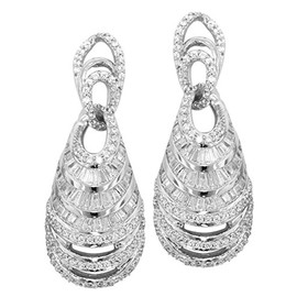trendor Silver earrings with zirconia earrings luxury for women, this magical silver jewellery is a great gift idea for women 80722