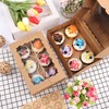 MAMUNU 10PCS 6 Cavity Cupcake Boxes with Window and Inserts,