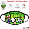 YNR Kids Boys Girls Face Mask Washable Breathable Reusable Mouth