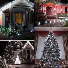 C9 Led Christmas String Lights, 50 Led 33 Feet Outdoor Waterproof Strawberry Lights, Extendable Green Wire String Lights for Indoor Outside Patio Wedding Party Commercial Decoration, White