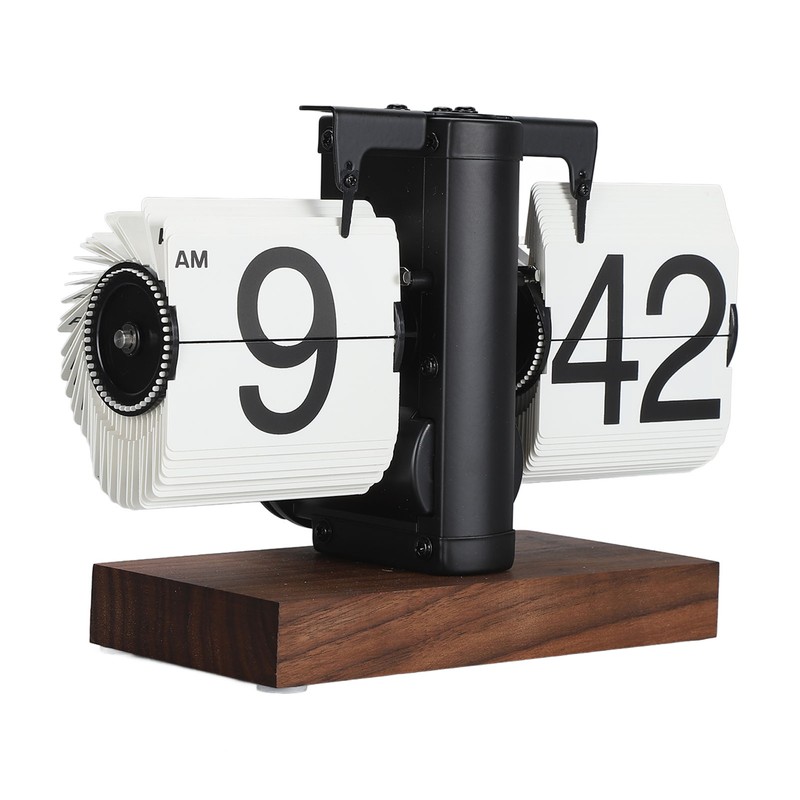 Digital Flip Clock 12h Single Sided Large Numbers Automatic Retro